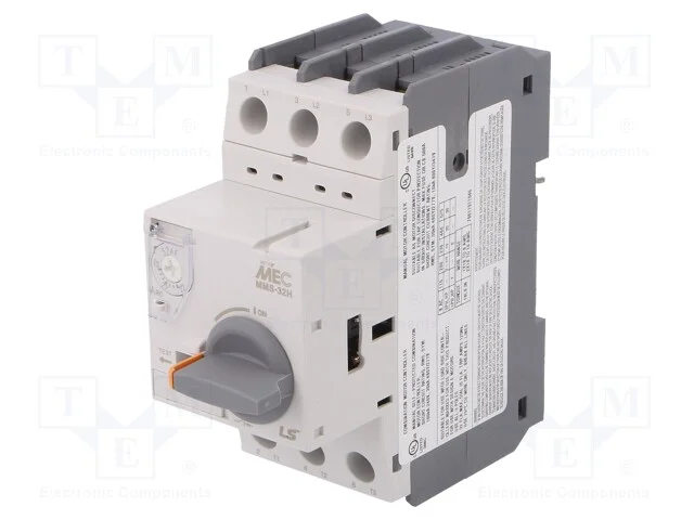 Disjuntor de Motor, 15kw, 220&divide;690vac, para Trilho Din, Ip20