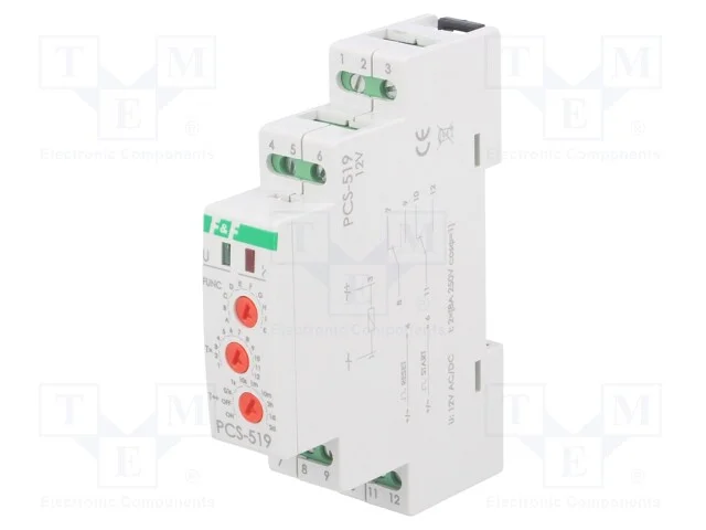 Rel&eacute; Temporizado, 0,1s&divide;24dias, Dpdt, 12vac, 12vdc, -25&divide;50c, Ip20
