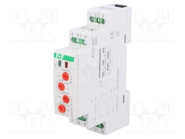 Rel&eacute; temporizado, 0,1s&divide;24dias, DPDT, 250VAC/8A, U.