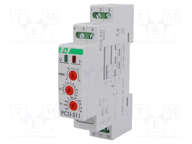 Rel&eacute; temporizado, 0,1s&divide;24dias, SPDT, 250VAC/8A, 2.
