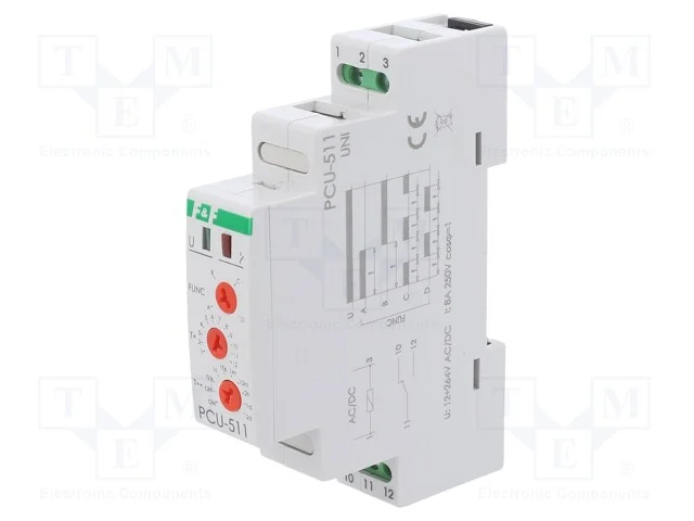 Rel&eacute; Temporizado, 0,1s&divide;24dias, Spdt, 12&divide;264vac, 12&divide;264vdc, Pin: 6