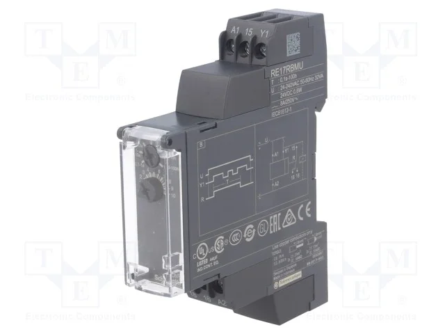 Rel&eacute; temporizado, 0,1s&divide;100h, SPDT, 250VAC/8A, Ute.