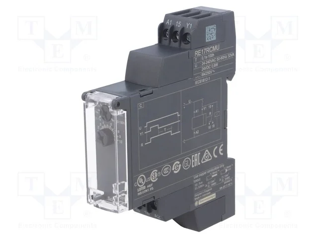 Rel&eacute; Temporizado, 0,1s&divide;100h, Spdt, 250vac/8a, Uten: 24&divide;240vac