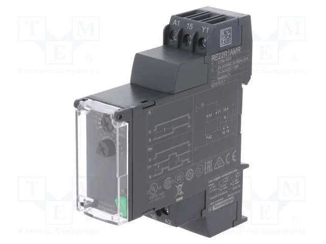 Rel&eacute; Temporizado, 0,05s&divide;300h, Spdt, 250vac/8a, Uten: 24&divide;240vac