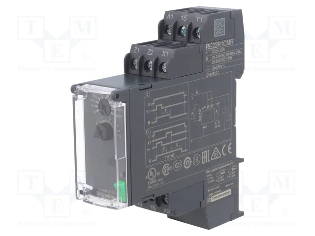 Rel&eacute; Temporizado, 0,05s&divide;300h, Spdt, 250vac/8a, Uten: 24&divide;240vac