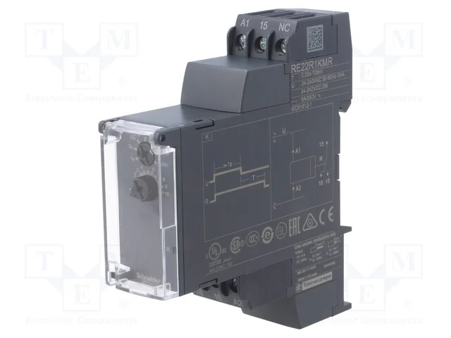 Rel&eacute; Temporizado, 0,05s&divide;10min, Spdt, 250vac/5a, Uten: 24&divide;240vac