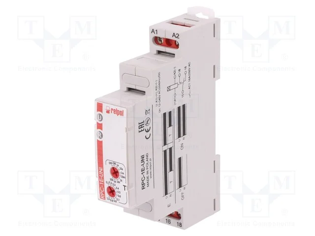 Rel&eacute; Temporizado, 1s&divide;10dias, Spdt, 250vac/16a,24vdc/16a, Pin: 5