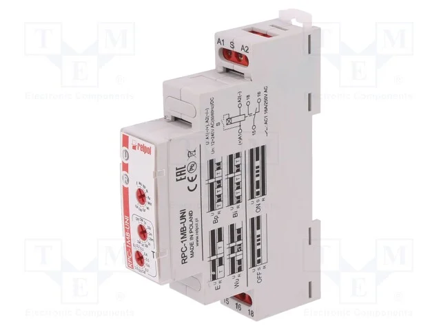 Rel&eacute; Temporizado, 1s&divide;10dias, Spdt, 250vac/16a,24vdc/16a, Pin: 6