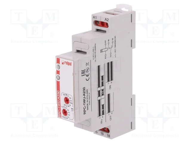 Rel&eacute; Temporizado, 1s&divide;10dias, Spdt, 250vac/16a,24vdc/16a, Pin: 5