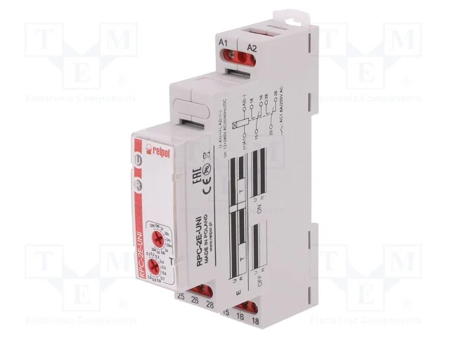 Rel&eacute; Temporizado, 1s&divide;10dias, Dpdt, 250vac/8a,24vdc/8a, -20&divide;50c