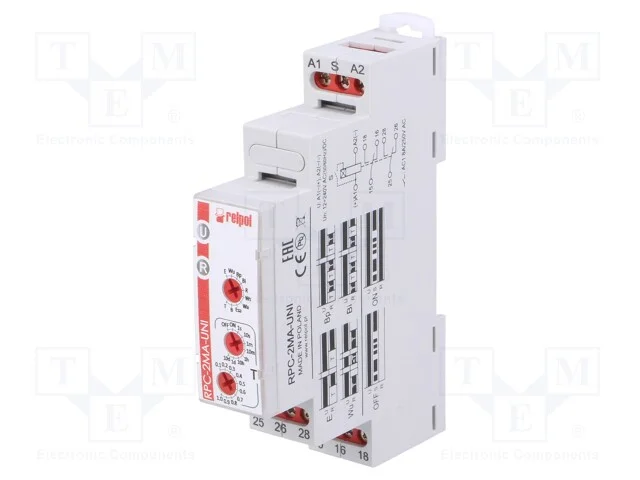 Rel&eacute; Temporizado, 1s&divide;10dias, Dpdt, 250vac/8a,24vdc/8a, -20&divide;50c