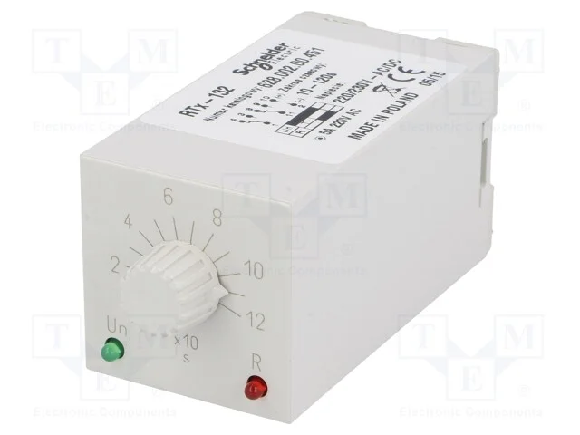 Rel&eacute; temporizado, 10&divide;120s, DPDT, 230VAC/5A, Uten:.