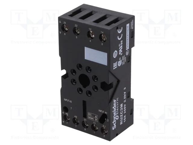 Acess.Para Rel&eacute;s: Base, Pin: 8, para Trilho Din