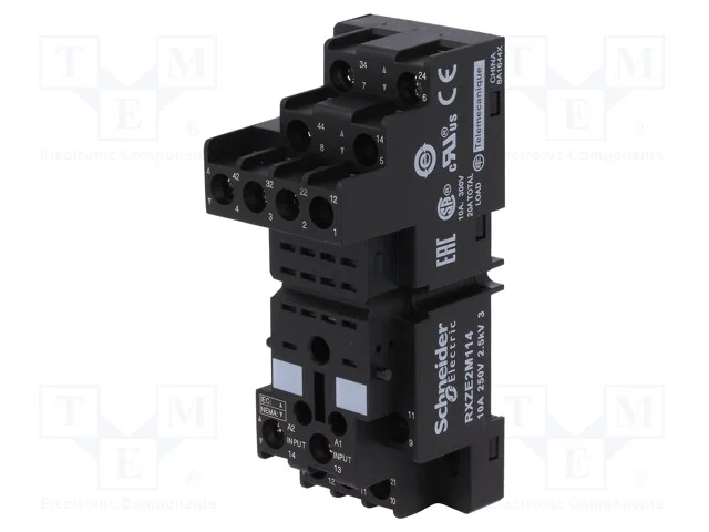 Acess.para rel&eacute;s: base, PIN: 14, para trilho DIN,.