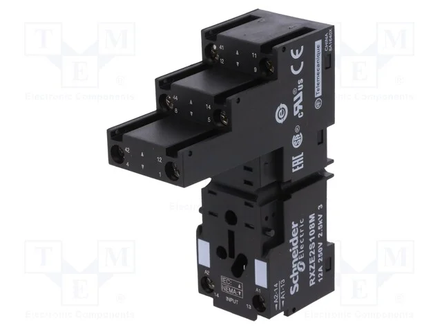 Acess.Para Rel&eacute;s: Base, Pin: 8, para Trilho Din, 10a, 250vac