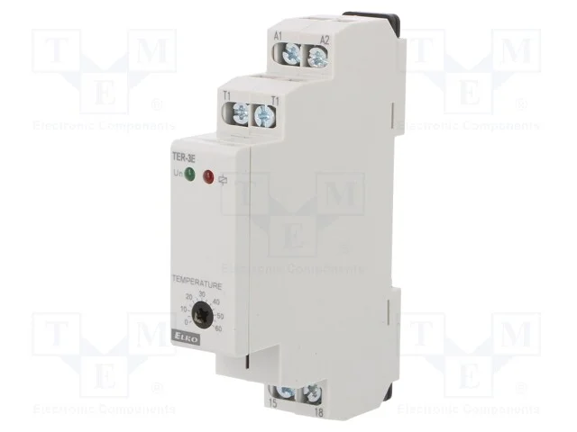 Sensor: termostato, NO, 16A, 250VAC, grampos de t.