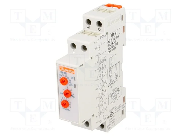Rel&eacute; temporizado, 1&divide;10dias, SPDT, 250VAC/8A, Uten.
