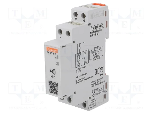 Rel&eacute; temporizado, 1&divide;10dias, SPDT, 250VAC/8A, Uten.
