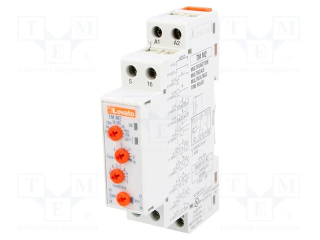 Rel&eacute; Temporizado, 1&divide;10dias, No,Spdt, 250vac/8a, Uten: 12&divide;240vac