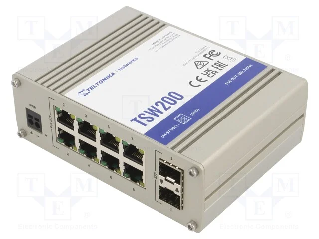 Switch Poe Ethernet, N&atilde;o Gerido, N&uacute;mero de Portos: 8, 7&divide;57vdc