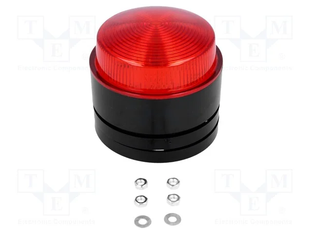 Sinalizador: Luminoso, Luz com Flash, Vermelho, X80, 24vdc, Ip67