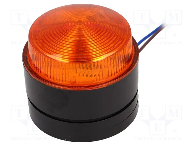 Sinalizador: Luminoso, Luz com Flash, Laranja, X80, 85&divide;265vac