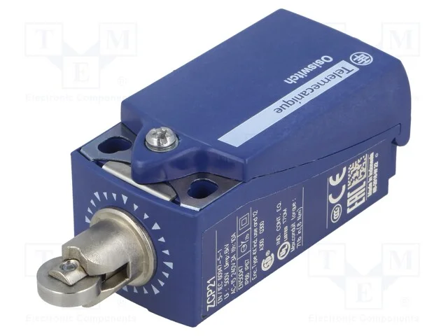 Interruptor extremo, rolo de metal 11,6mm, NO + N.