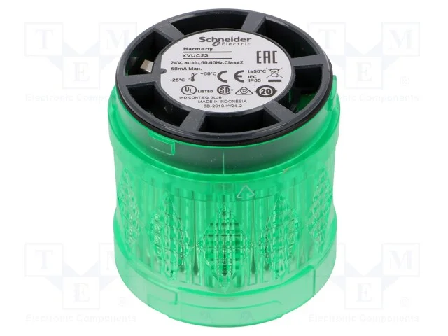 Sinalizador: luminoso, LED, verde, 24VDC, 24VAC, .