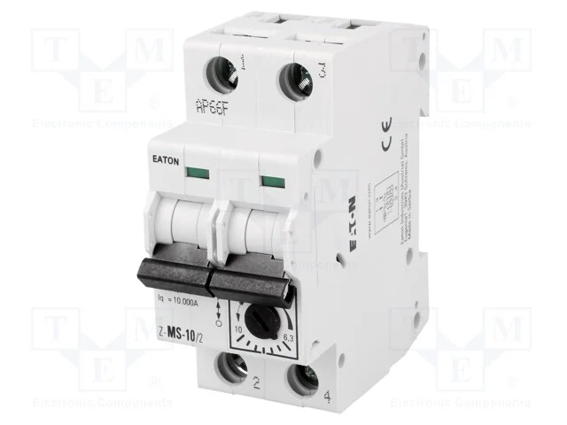 Disjuntor de Motor, 4kw, 220&divide;440vac, para Trilho Din, 6,3&divide;10a