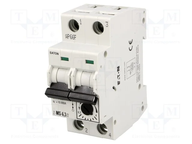 Disjuntor de Motor, 2,2kw, 220&divide;440vac, para Trilho Din, 4&divide;6,3a