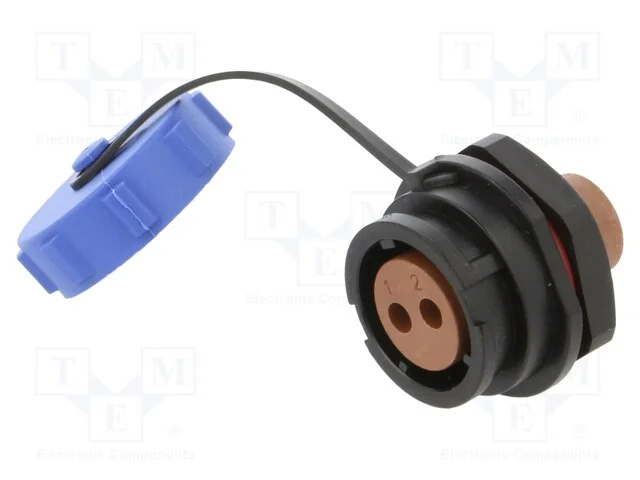 Tomada, SY17, f&ecirc;mea, PIN: 2, com a tapa protector.