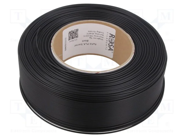 Filamento: Pla, 1,75mm, Preta, 185&divide;225c, 1kg