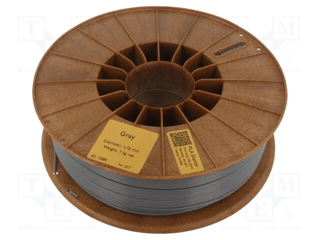 Filamento: Pla, 1,75mm, Cinzenta, 190&divide;225c, 1kg