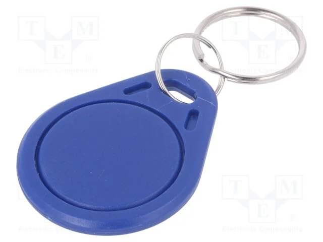 Porta-chaves RFID, pl&aacute;stico, azul, 125kHz, 8BROM