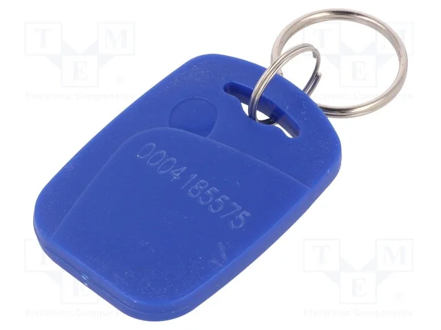 Porta-chaves RFID, pl&aacute;stico, azul, 125kHz, 8BROM