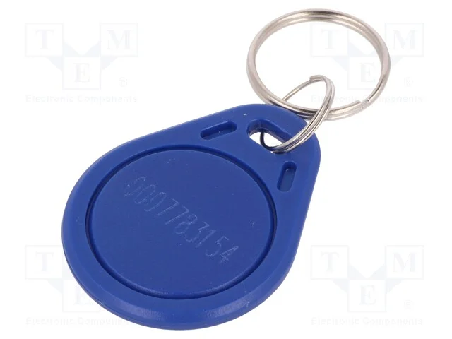 Porta-chaves RFID, pl&aacute;stico, azul, 125kHz, 8BROM