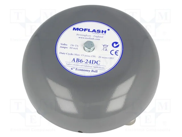 Sinalizador: Sonoro, Campainha, 24vdc, 100db, Ab6, Ip44, 150x64mm