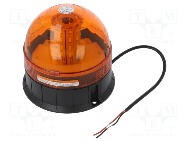 Sinalizador: Luminoso, Laranja, 12vdc,24vdc, Roscado