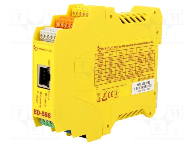 Protocolo Ethernet, N&uacute;mero de Portos: 1, 5&divide;30vdc, Ethernet, Ip20