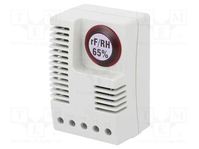 Sensor: Higr&oacute;stato, 65&divide;65%Rh, Out: Spdt, 0&divide;60c, para Trilho Din