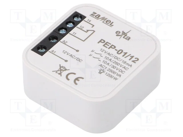 Rel&eacute;, em caixa de jun&ccedil;&atilde;o, 12VAC, 12VDC, IP20, -10.