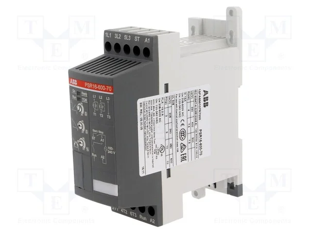 M&oacute;dulo: Softstart, Uten: 208&divide;600vac, para Trilho Din, 7,5kw, 16a
