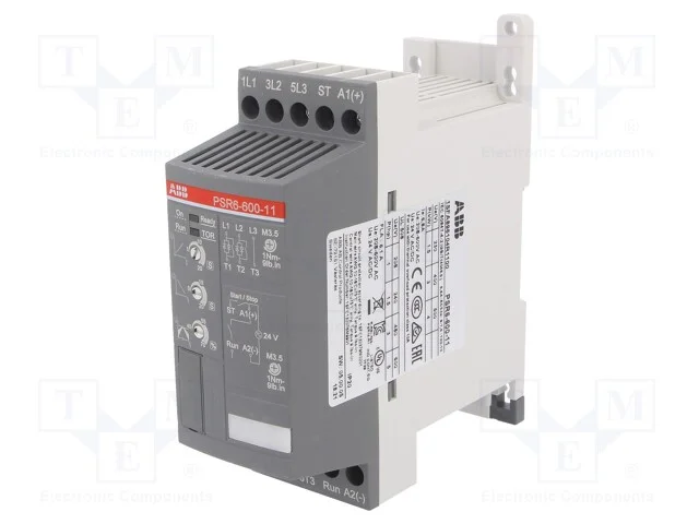 M&oacute;dulo: Softstart, Uten: 208&divide;600vac, para Trilho Din, 3kw, 6,8a