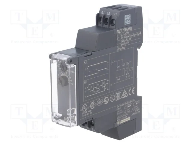 Rel&eacute; Temporizado, 0,1s&divide;100h, Spdt, 250vac/8a, Uten: 24&divide;240vac
