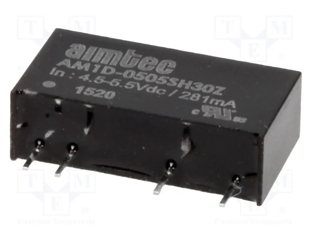 Indutor: Dc/Dc, 1w, Uent: 4,5&divide;5,5v, Usai: 5vdc, Isai: 200ma, Sip7