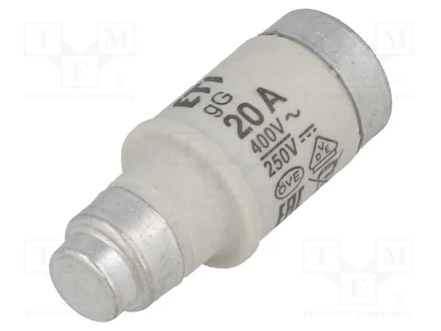 Fus&iacute;vel: Baixa Tens&atilde;o, Gg, 20a, 400vac, 250vdc, Cer&acirc;mico, D02, D0