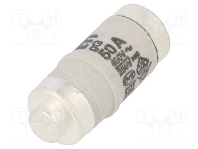 Fus&iacute;vel: Baixa Tens&atilde;o, Gg, 50a, 400vac, 250vdc, Cer&acirc;mico, D02, D0