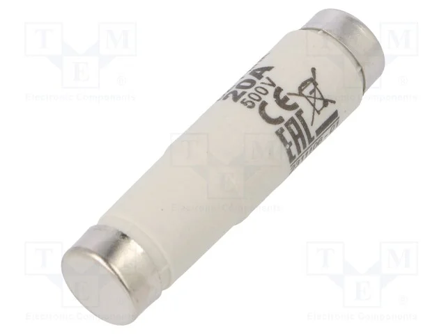 Fus&iacute;vel: Baixa Tens&atilde;o, R&aacute;pido, 20a, 500vac, 500vdc, Cer&acirc;mico, Di, D