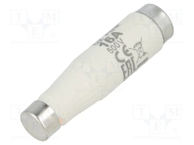 Fus&iacute;vel: Baixa Tens&atilde;o, R&aacute;pido, 16a, 500vac, 500vdc, Cer&acirc;mico, Di, D