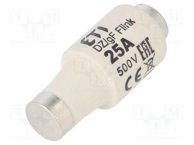 Fus&iacute;vel: baixa tens&atilde;o, r&aacute;pido, 25A, 500VAC, 440VD.